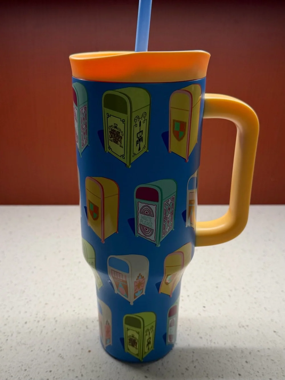 NEW DISNEY PARKS TRASH CANS GIANT 40oz STAINLESS STEEL TUMBLER